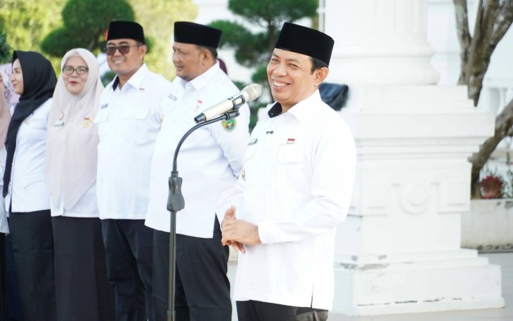 Wali Kota Bengkulu Dedy Wahyudi bersama Wakil Wali Kota Ronny PL Tobing Gelar Halal BI Halal /Foto : MC 