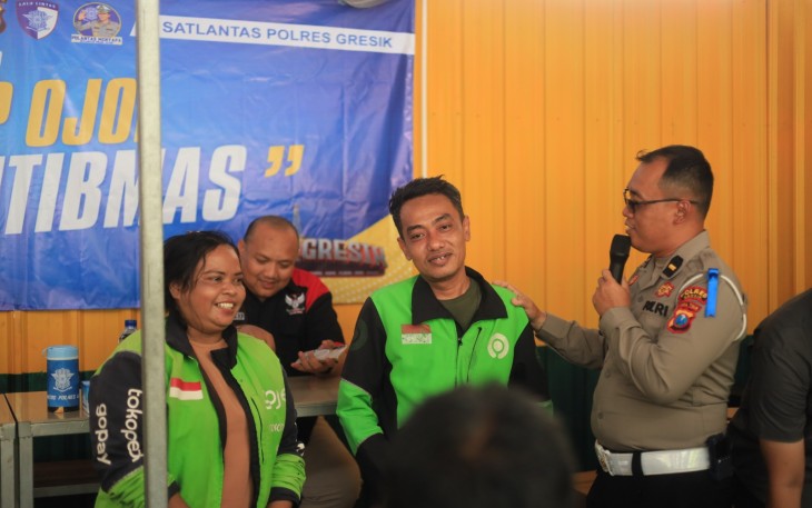 Polres Gresik Rangkul Driver Ojol dalam Operasi Keselamatan Semeru
