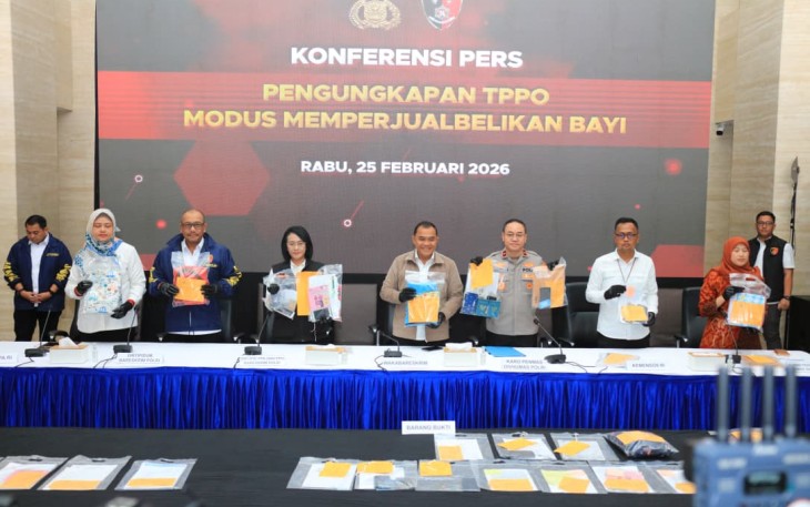 Bareskrim Polri mengungkap jaringan nasional tindak pidana perdagangan orang (TPPO) dengan modus memperjualbelikan bayi