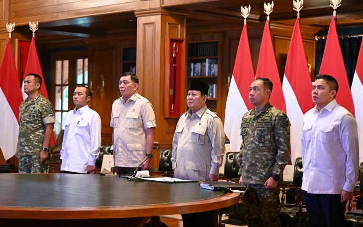 Panglima TNI saat Dampingi Presiden RI Resmikan 218 Jembatan untuk Perkuat Konektivitas Nasional