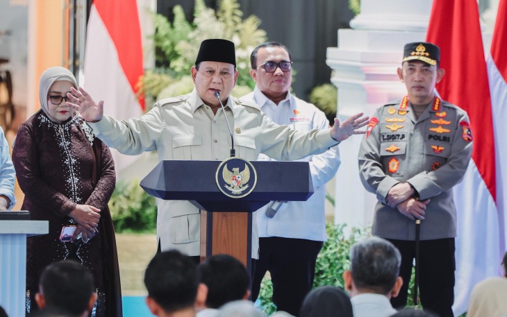 Presiden Republik Indonesia Prabowo Subianto meresmikan Museum Marsinah dan Rumah Singgah di Kabupaten Nganjuk, Jawa Timur, Sabtu (16/5/2026)