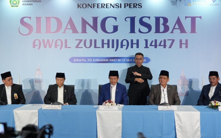 Konferensi pers hasil sidang isbat Kemenag
