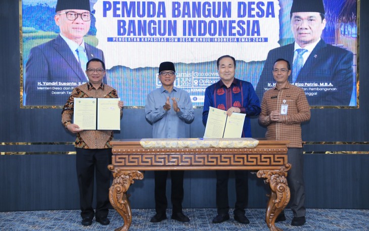 Menteri Desa dan Pembangunan Daerah Tertinggal (Mendes PDT) Yandri Susanto secara resmi kukuhkan 200 peserta Program Pemuda Bangun Desa Bangun Indonesia angkatan pertama