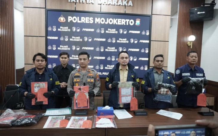 Konferensi pers Polres Mojokerto