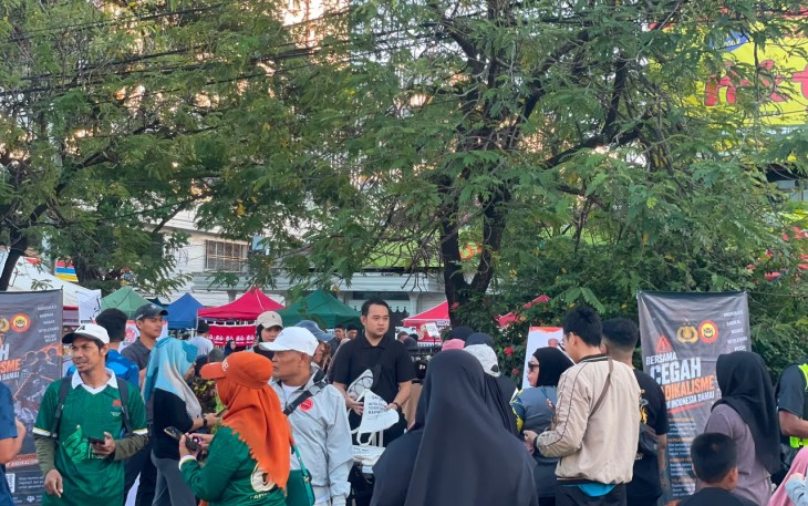 Densus 88 AT Polri Ajak Masyarakat Tolak Radikalisme dan Bullying melalui Kampanye Edukasi di Car Free Day Makassar