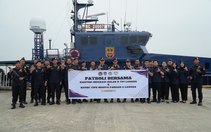 Bea Cukai Langsa dan Imigrasi Gelar Patroli Laut Terpadu di Pesisir Timur Aceh*