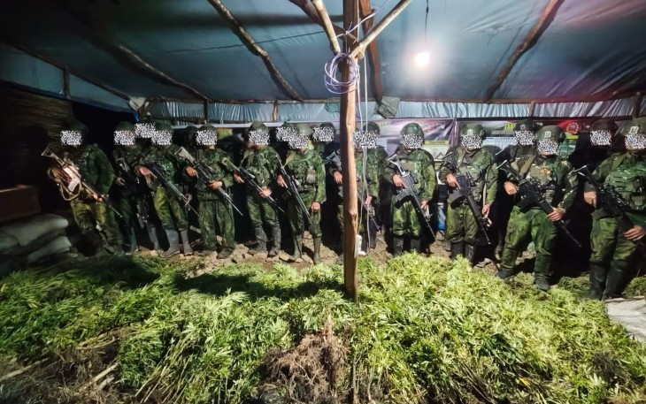 Satgas Pamtas RI–PNG Mobile Yonif 725/Woroagi Komando Operasi (Koops) TNI Habema berhasil menemukan 5.000 batang tanaman ganja di dua lokasi di Kabupaten Yahukimo, Papua Pegunungan, Senin (13/07/2026)