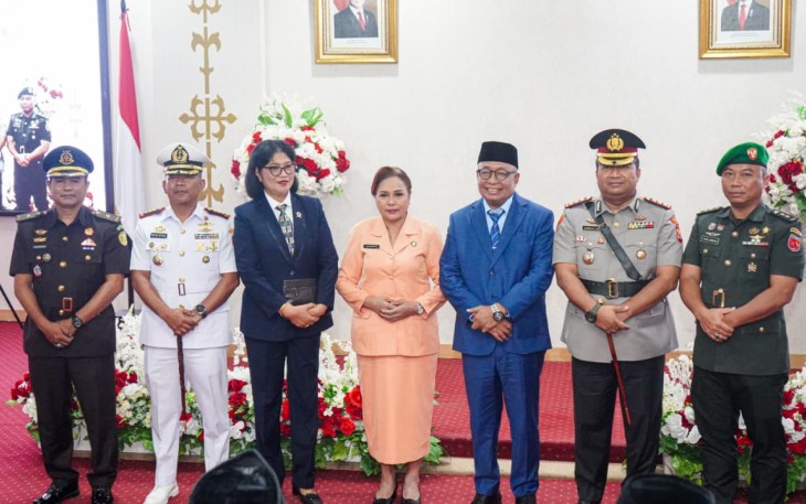 Komandan Sathantai Kodaeral IX Hadiri Pelantikan Sekretaris Daerah Kota Ambon