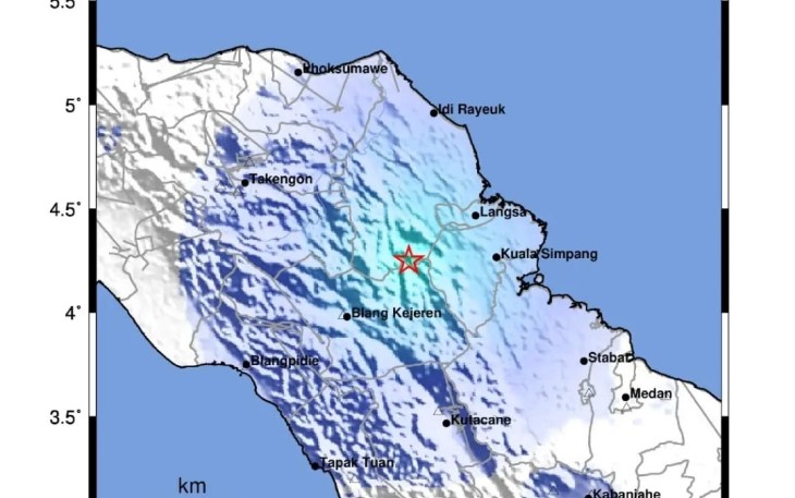 Gempa Bumi Tektonik M4.4 Dirasakan di Kabupaten Gayo Lues 