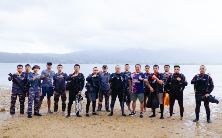 Komandan Kodaeral IX Survei Spot Lomba Selam OBA di Teluk Dalam Ambon
