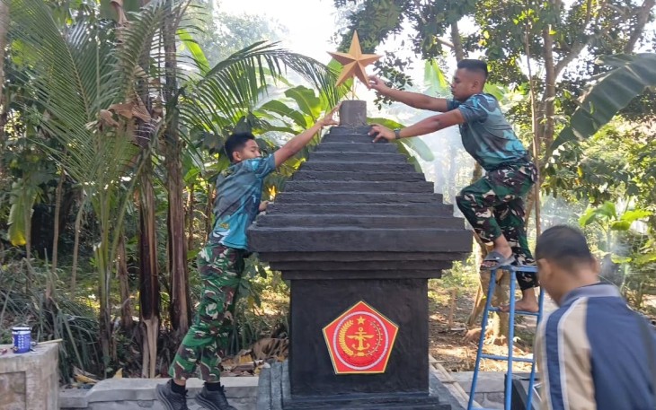 Percantik tugu Brawijaya TMMD ke-129