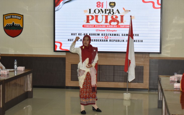 Sambut HUT ke-68 Korem 023/KS dan HUT ke-81 Kemerdekaan RI, Korem Gelar Lomba Paduan Suara dan Puisi Antar Pelajar