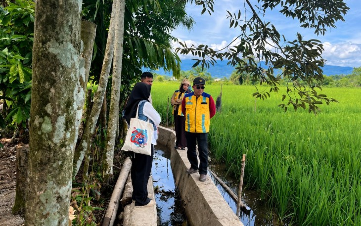 Peninjauan lahan sawah terdampak di Kabupaten Nagan Raya, Aceh. dok : Satgas PRR/kementerian PU