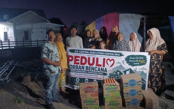 Toko Central Reo dan Konsorsium Mitra Salurkan Bantuan Sembako di Manggarai