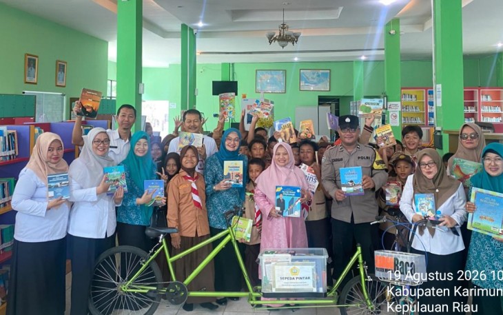 Kargo Baca Polsek Meral Dorong Minat Baca Anak di Karimun