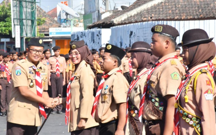 Dandim Ponorogo Jadi Pembina Apel Besar Gerakan Pramuka Kwarcab Ponorogo 