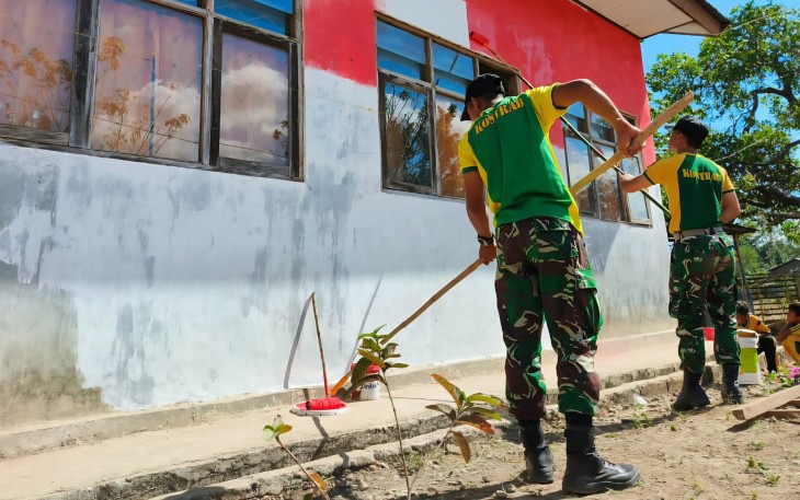Yonarmed 12 Kostrad Terus Tebar Kepedulian di Dunia Pendidikan Perbatasan