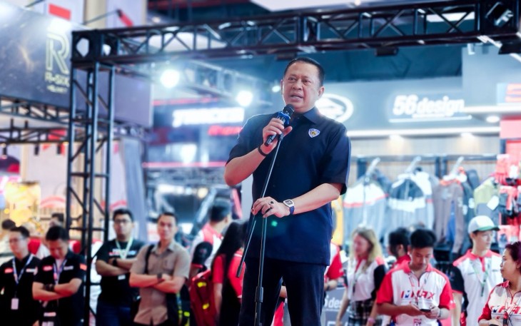 Anggota DPR RI Fraksi Partai Golkar dan Ketua MPR RI ke-15 serta Ketua Dewan Pembina Ikatan Motor Indonesia (IMI), Bambang Soesatyo (Bamsoet)