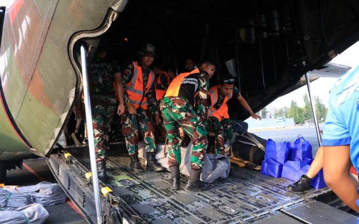 Hercules TNI AU Mendarat di Lanud Sjamsudin Noor Bawa Kekuatan Baru dari Kemhan RI, Penanganan Karhutla Kalimantan Selatan Kian Diperkuat