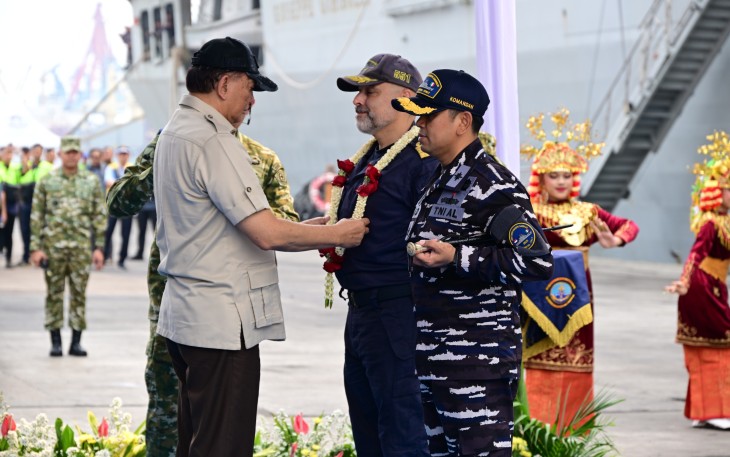 Kapal ITS Giuseppe Garibaldi Resmi Tiba di Jakarta 