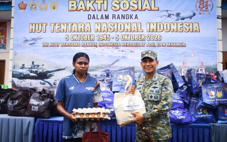 Semarak HUT ke-81 TNI, Bakti Sosial di Nawaripi Disambut Antusias Warga