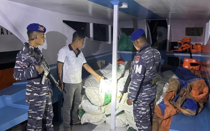 TNI AL Berhasil Gagalkan Penyelundupan 3 Ton Sianida Asal Filipina di Perairan Gorontalo 