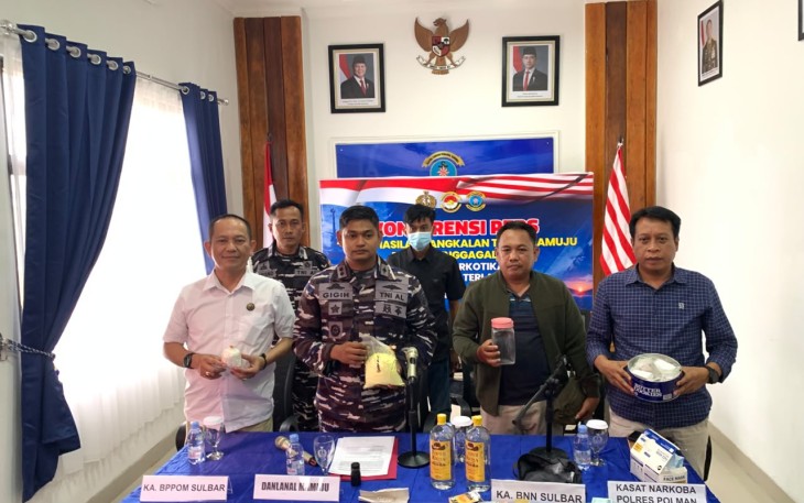TNI AL Gagalkan Transaksi Narkoba di Polewali Mandar, Amankan Ribuan Pil dan Diduga Narkotika 