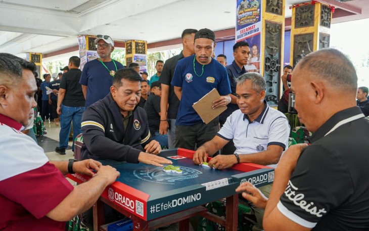 Semarak HUT ke-81 TNI dan Pemecahan Rekor MURI, Kodaeral IX Turunkan Empat Tim di Turnamen Domino Serentak