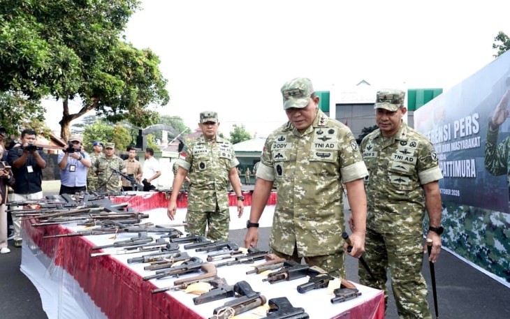 75 Senjata Diserahkan Sukarela, TNI Kedepankan Pendekatan Humanis