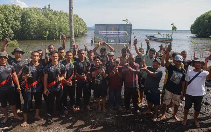 Kogabwilhan III menanam 1.000 pohon mangrove di Pantai Gambesi 