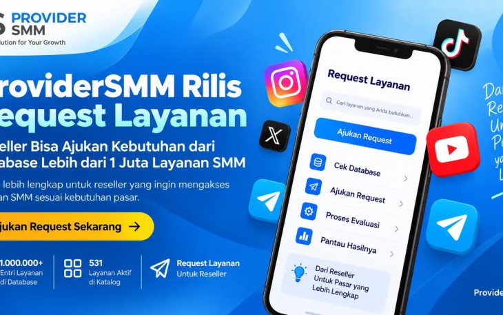 ProviderSMM Rilis Request Layanan, Reseller Bisa Ajukan Kebutuhan dari Database Lebih dari 1 Juta Layanan SMM