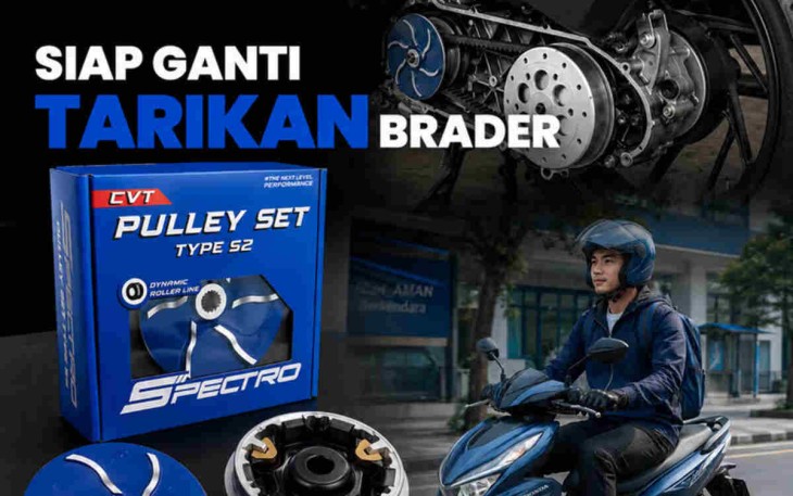 SPECTRO Hadirkan Pulley Set Type S2 untuk Akselerasi Motor Matic Lebih Responsif