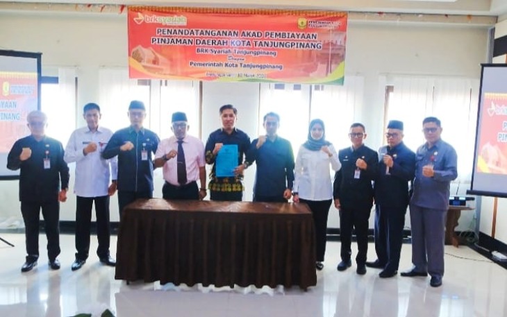 Pemkot Tanjungpinang Teken Kesepakatan Pinjaman Daerah Bersama BRK Syariah