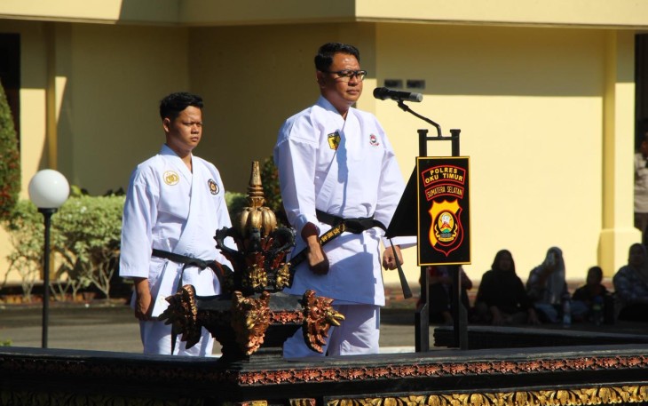 Ujian Kenaikan Tingkat KKI OKU Timur Meriahkan HUT Bhayangkara ke-80