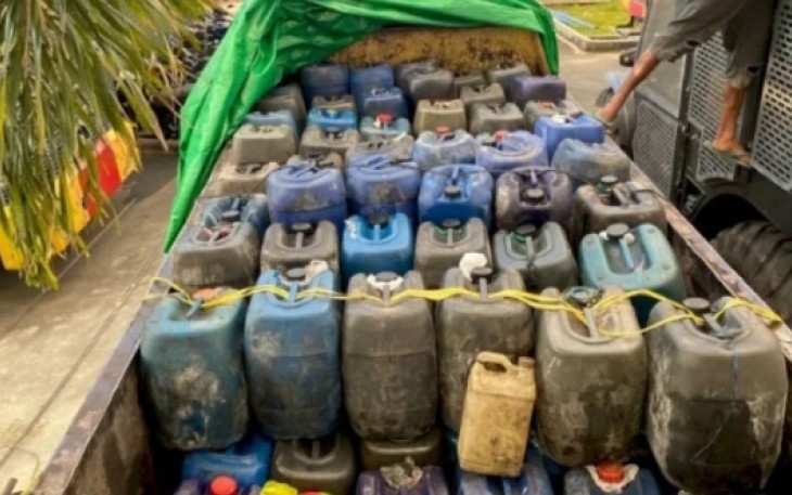 98 jerigen ukuran 35 liter berhasil diamankan oleh Polres Manggarai