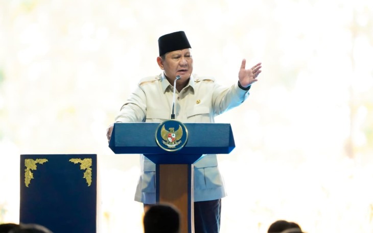 Presiden Republik Indonesia, Prabowo Subianto memberikan apresiasi tinggi kepada Polri saat menghadiri kegiatan Panen Raya Jagung Serentak Kuartal II, Groundbreaking Gudang Pangan, serta Launching SPPG Polri Tahun 2026 di Kabupaten Tuban, Jawa Timur, Sabtu (16/5/2026)