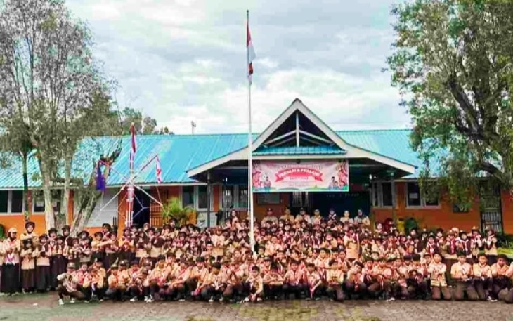 Pangkalan SD Negeri 001 Tanjungpinang Timur Gugus Depan 02-001/02-002 menggelar Perkemahan Sehari (Persari) dan Perkemahan Sabtu Minggu (Persami), Sabtu (23/5/2026)