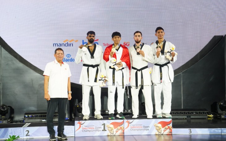 8th Asian Taekwondo Indonesia Open Championship 2026 yang berlangsung di Tennis Indoor Gelora Bung Karno (GBK), Senayan, Jakarta, Senin (3/8/2026).