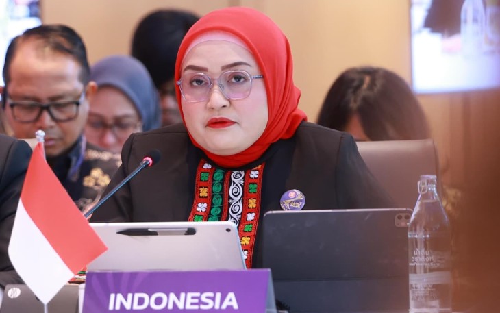 Direktur Jenderal Pembinaan Hubungan Industrial dan Jaminan Sosial Tenaga Kerja (PHI dan Jamsos) Kemnaker, Indah Anggoro Putri