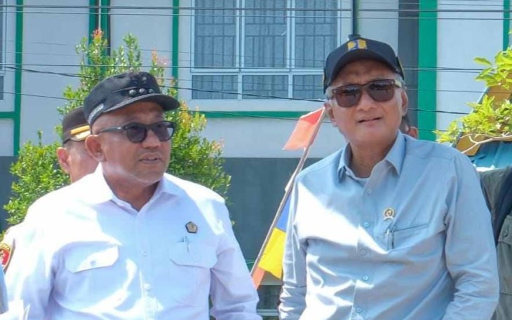 Menteri Pekerjaan Umum Dody Hanggodo meninjau sejumlah lokasi yang diusulkan pemerintah kota saat berkunjung ke Tanjungpinang, Minggu (29/8/2026)