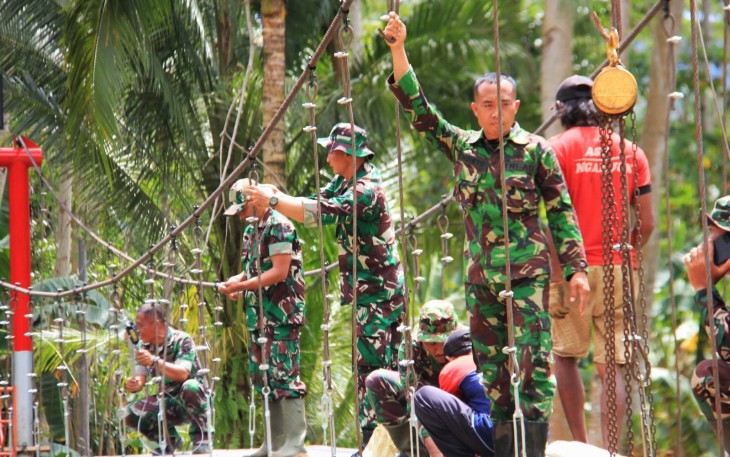 Jembatan Perintis Garuda II di Prigi Hampir Rampung