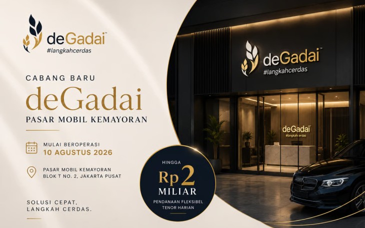 deGadai Buka Cabang di Pasar Mobil Kemayoran, Kucurkan Pinjaman hingga Rp2 Miliar untuk Showroom