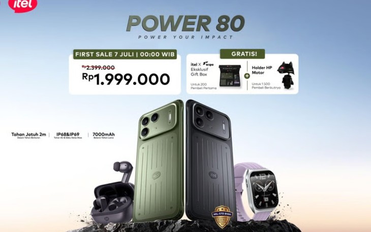 itel POWER 80 Resmi Rilis! Tahan Benturan, Tahan Air, dan Bisa Rekam Video di Dalam Air