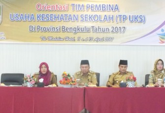 Kegiatan Orientasi Tim Pembina UKS di Provinsi Bengkulu, Selasa (11/04) di Hotel Madeline Bengkulu.