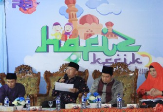 Wakil Gubernur Rohidin Mersyah saat menghadiri lomba “Hafiz Kecik”, program hafalan Al-Quran, Selasa (02/05)