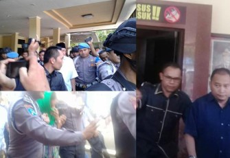 Tim KPK memboyong Gubernur Bengkulu Beserta Istri dan Bendahara Golkar. Foto: Rori Oktriyansyah 