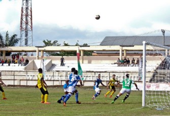 Foto: PS Bengkulu VS PS Lampung Sakti saat berlaga di Stadion Semarak Bengkulu