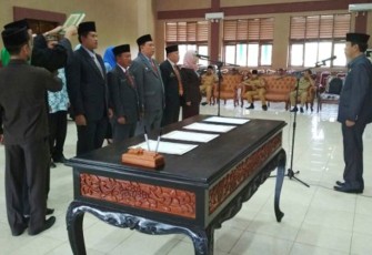 Pelantikan 9 Pejabat Eselon III dan IV Pemkot Bengkulu