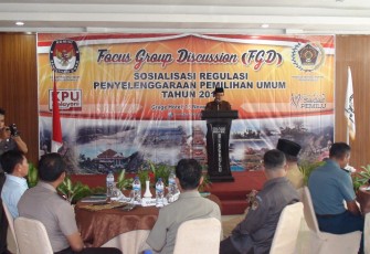Komisi Pemilihan Umum (KPU) Provinsi Bengkulu menggelar Focus Group Discussion (FGD), Senin (13/11).