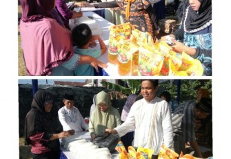 Bazar murah sembako digelar di RT. 12 Kelurahan Kebun Bler,